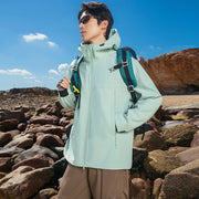 Herren Softshell-Outdoorjacke mit Kapuze, winddicht und wasserabweisend Nord Taschen – Eisseegrün
