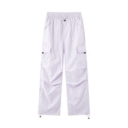 Unisex Leichte technische Cargo-Hose mit Kordelzug und verstellbarem Saum Nord Taschen – Hellviolett