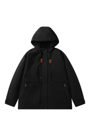 Unisex leichte wind- und wasserabweisende Kapuzenjacke im minimalistischen Utility-Stil Nord Taschen – Schwarz