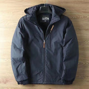 Herren wasserabweisende Allwetter-Trekkingjacke mit Kapuze – Dunkelblau