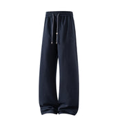 Unisex Baumwoll-Jogginghose mit weitem Bein und Kordelzug Nord Taschen – Königsblau