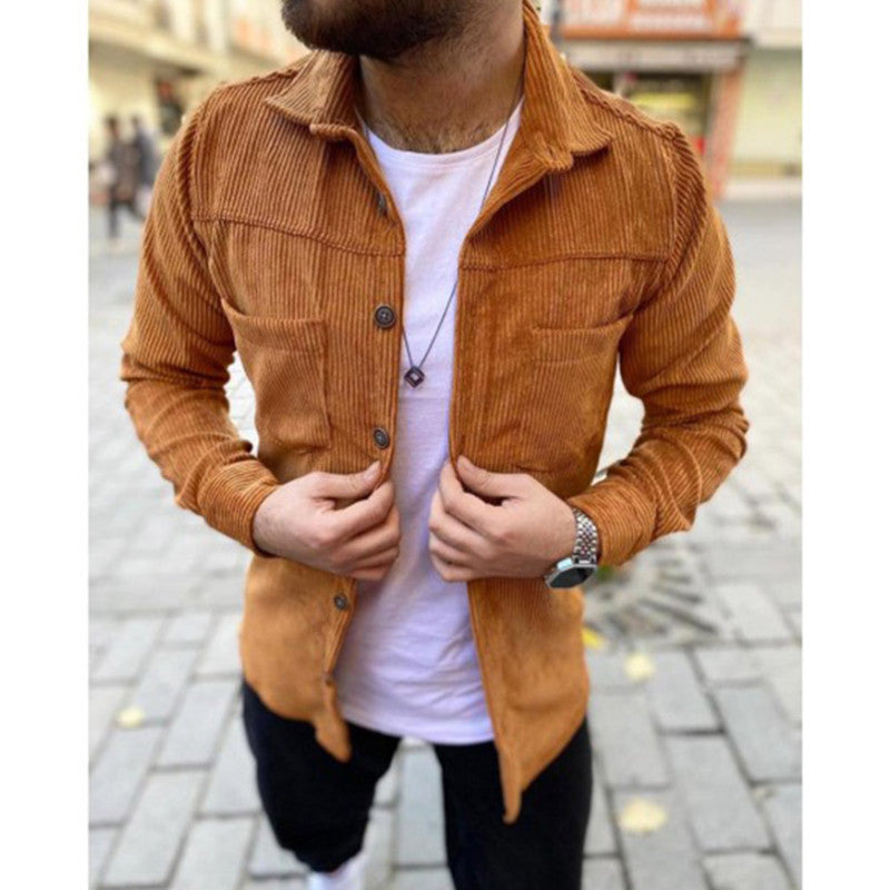 Herren lässige Cordjacke Aliams