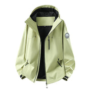 Herren Wasserdichte Softshell-Jacke mit Kapuze und atmungsaktiver Membran Nord Taschen – Kiwigrün (Einzel-Shell)