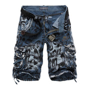 Sommerfeld | Herren Camouflage-Cargoshorts (1 kaufen, 1 GRATIS dazu) – Blaue Tarnung