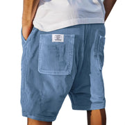 Sandor | Schicke Shorts aus Velours – Blau