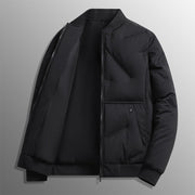 Herren Langarm Pufferjacke mit Taschen – Schwarz
