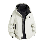 Herren wasserdichte Softshelljacke mit Kapuze und Fleece-Innenfutter Nord Taschen – Hellaprikose (Einzel‑Shell)
