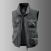 Herren Multifunktionale Outdoor-Weste – Dunkelgrau