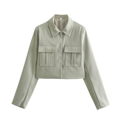 Zweiteiliger Anzug | Cropped Blazer | Gerade Hose