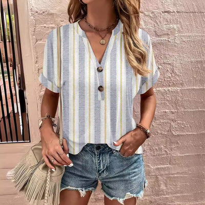 Bluse mit Knopfleiste | Florales Muster | Lässiger Stil