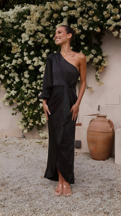 Beric | Satin-Maxi-Kleid