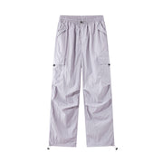 Unisex Leichte technische Cargo-Hose mit Kordelzug und verstellbarem Saum Nord Taschen – Grauviolett