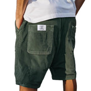 Sandor | Schicke Shorts aus Velours – Dunkelgrün