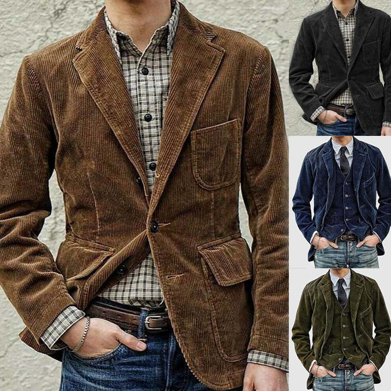 Herren schicke Cordjacke mit praktischen Taschen Aliams