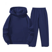 Damen Sweatanzug mit gemütlichem Hoodie und praktischer Jogginghose – Dunkelblau