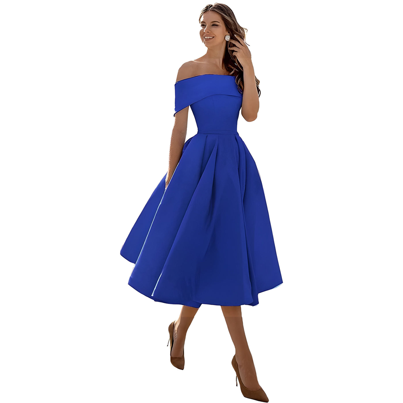 Dearbhla  | Fashion Casual Trägerloses Satin Partykleid