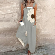 Aderyn - Luftiger bedruckter Jumpsuit – Grau