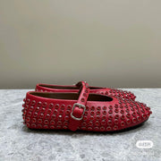 Damen Modische Ballerinas mit Strassverzierungen und komfortablem Fußbett - Vittorelli – Rot