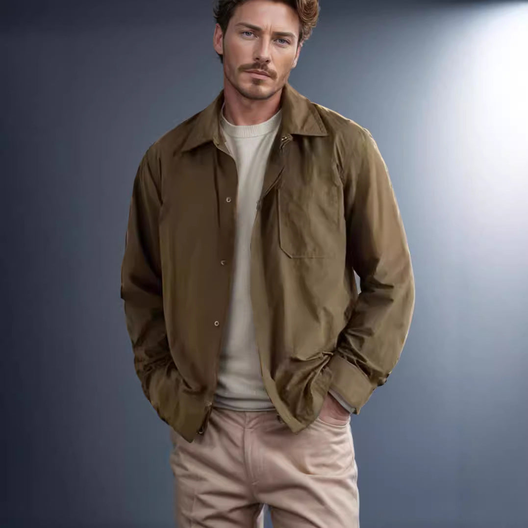 Herren leichte Übergangsjacke mit praktischen Taschen Aliams