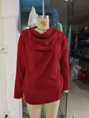 Damen Kuscheliger Feinstrick-Pullover mit Schalkragen und Eingrifftaschen Nord Taschen – Produktfoto