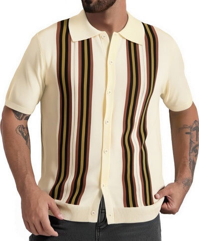 Herren kurzärmliges modisches Hemd mit Streifen Aliams