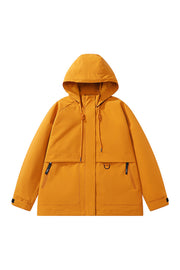 Unisex leichte wind- und wasserabweisende Kapuzenjacke im minimalistischen Utility-Stil Nord Taschen – Sonnenblumen-Gelb