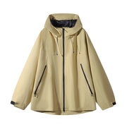 Unisex Wasserabweisende zweifarbige Softshell-Jacke mit Kapuze Nord Taschen – Ingwergelb