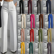 Damen Hochtaillierte Palazzo-Hose mit Bügelfalte und Eingrifftaschen Nord Taschen – Gewicht: S 365 g – 3XL 420 g