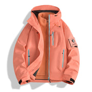 Herren Funktions-Softshelljacke mit abnehmbarem Fleece-Innenfutter Nord Taschen – Puderorange