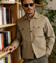 Herren Hemdjacke mit Pattentaschen und leichter Baumwollmischung Nord Taschen – Khaki