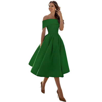Dearbhla  | Fashion Casual Trägerloses Satin Partykleid