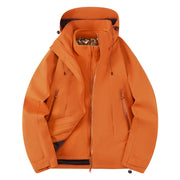 Herren zweilagige Softshell‑Outdoorjacke mit herausnehmbarem Fleece‑Innenlayer, wind‑ und wasserabweisend Nord Taschen – Fino-Orange