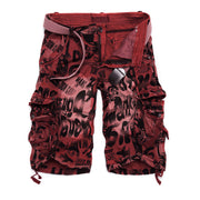 Sommerfeld | Herren Camouflage-Cargoshorts (1 kaufen, 1 GRATIS dazu) – Rote Tarnung