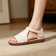 Fiorelle - Strukturierte Sandalen mit offener Zehenpartie – Weiß