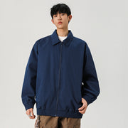 Herren Legere Übergangsjacke mit Reißverschluss und elastischem Saum Nord Taschen – Dunkelblau