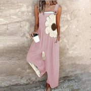 Aderyn - Luftiger bedruckter Jumpsuit – Pink