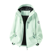 Herren Wasserdichte Softshell-Jacke mit Kapuze und atmungsaktiver Membran Nord Taschen – Salznebel-Cyan (Einzel-Shell)