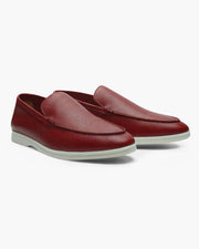Logan | Vintage Old Money Herren Cowhide Leder Loafer – Rot
