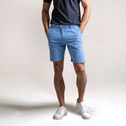 Michael | Herren Maßgeschneiderte Passform Smart-Freizeit-Shorts – Hellblau