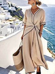 PETRA | LOCKERES KLEID – Beige