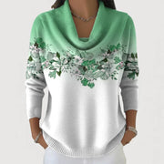 Brionyse - Drapierter Soft-Touch-Pullover – Grün