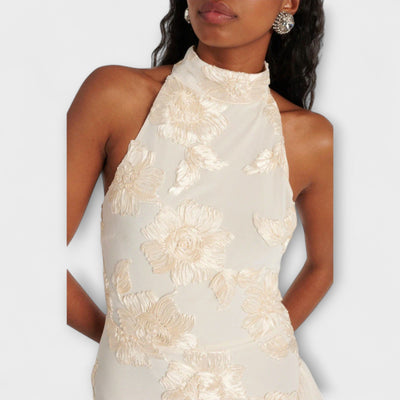 Karen - Maxikleid mit floralen Applikationen