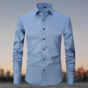 Nikolai - Stilvolles Herren-Stretch-Hemd – Blau