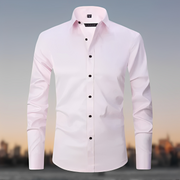 Nikolai - Stilvolles Herren-Stretch-Hemd – Rosa