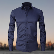 Nikolai - Stilvolles Herren-Stretch-Hemd – Marineblau