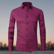 Nikolai - Stilvolles Herren-Stretch-Hemd – Rot