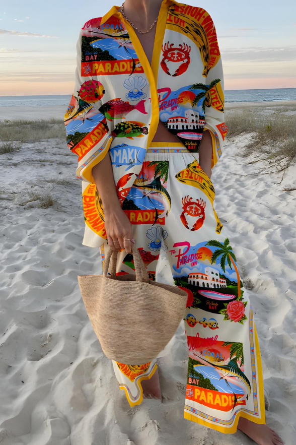 Olive - Stylisches Set mit Abgefahrenen Mustern Damen