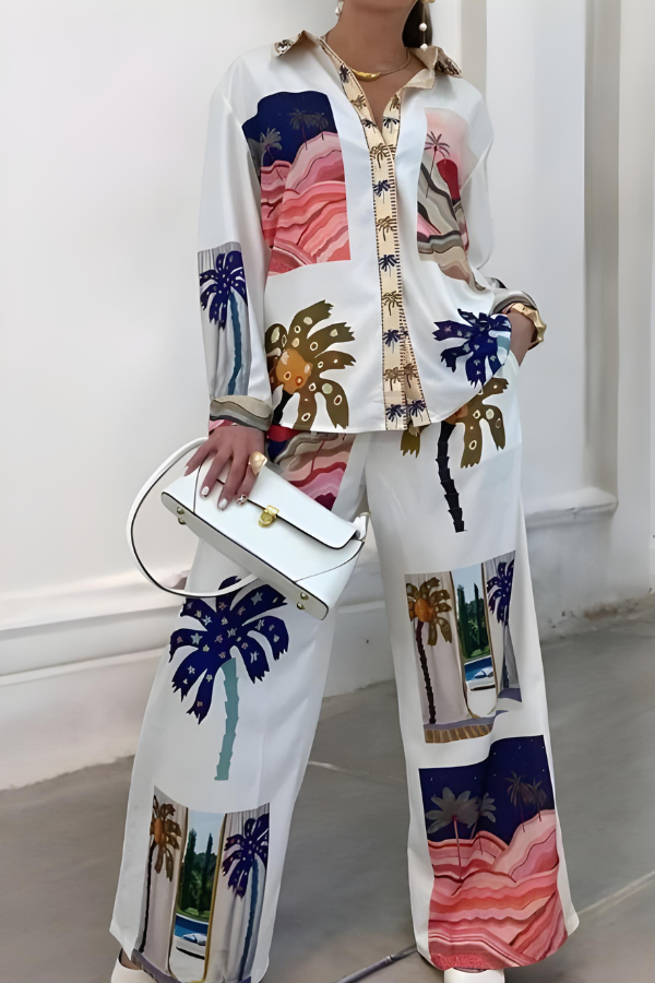 Olive - Stylisches Set mit Abgefahrenen Mustern Damen