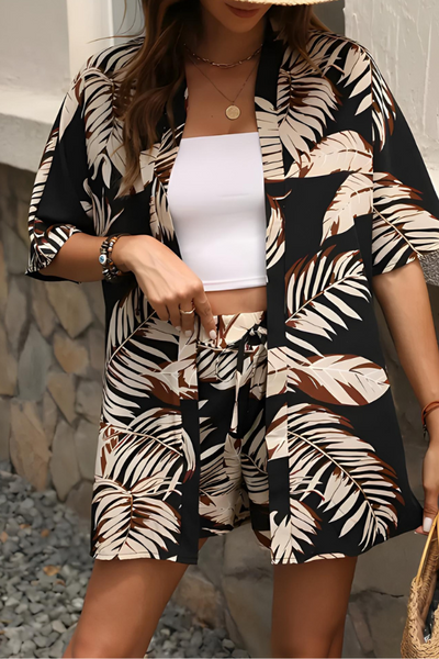 Rosalinda - Schickes Boho Tropisches Zweiteiliges Outfit