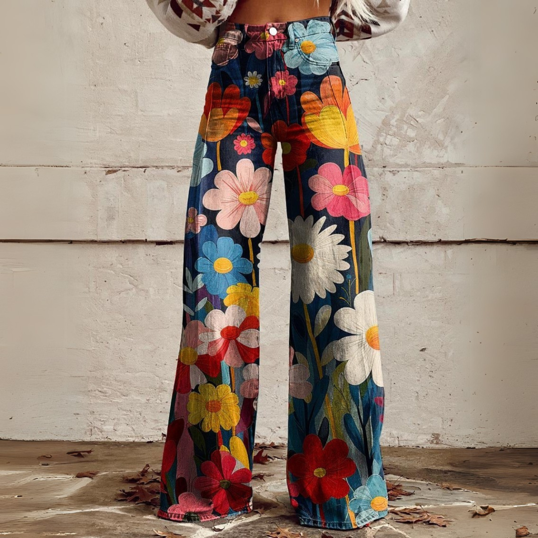 Hose mit Blumenmuster für Frauen